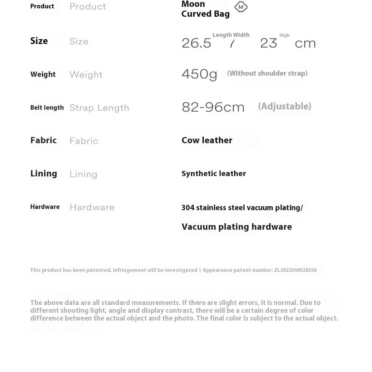 Small Moon Bag ??Classy Shoulder Underarm Tote_CWAB5325