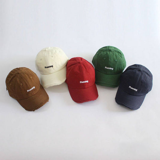 INS Kids Distressed Baseball Cap Letter Embroidery CWAH2889