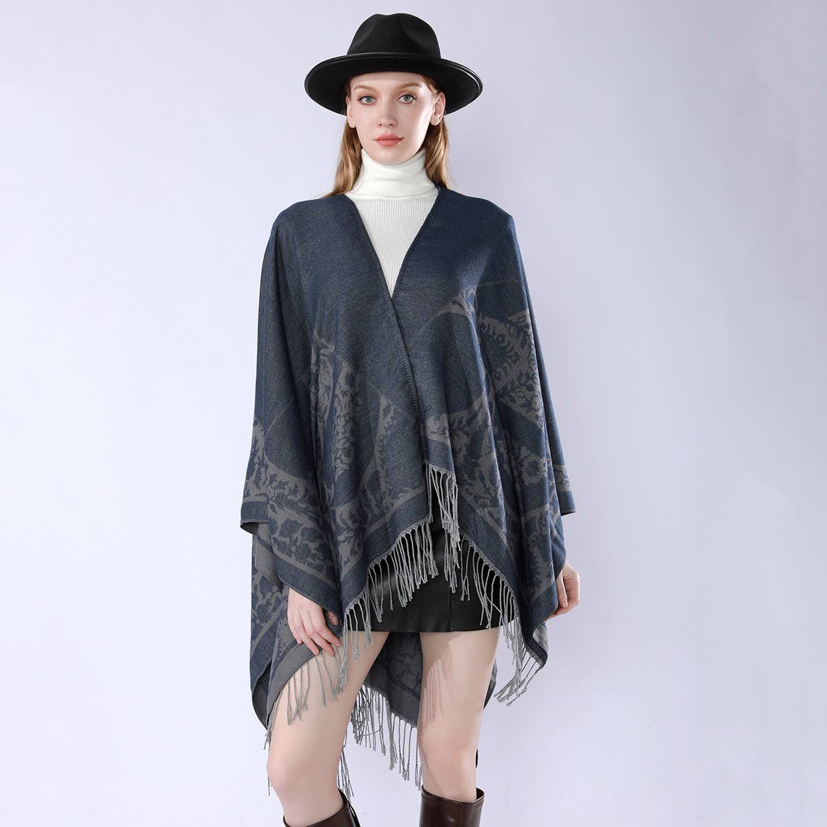 ALL-MATCH WARM TASSEL CAPE TRAVEL SHAWL_CWMM2096