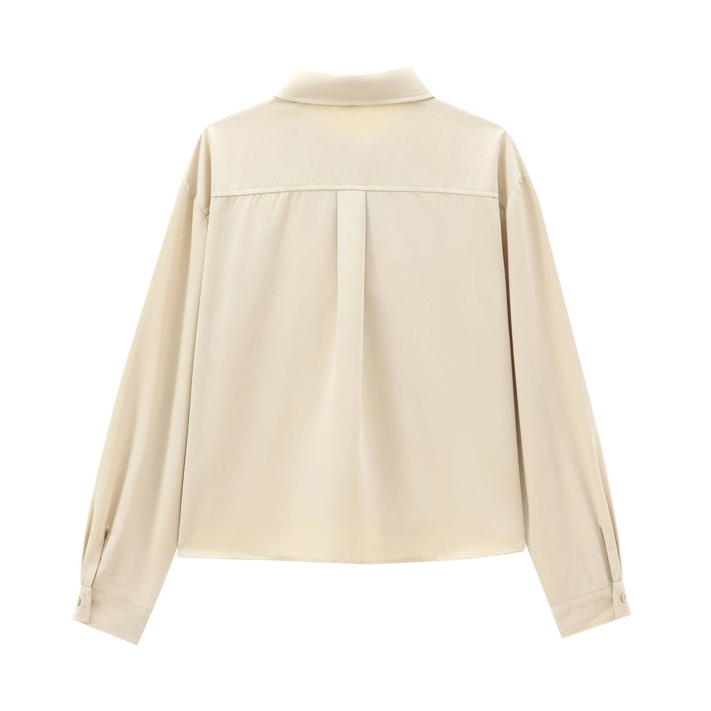 SIMPLE SINGLE-BREASTED SOLID COLOR SHIRT