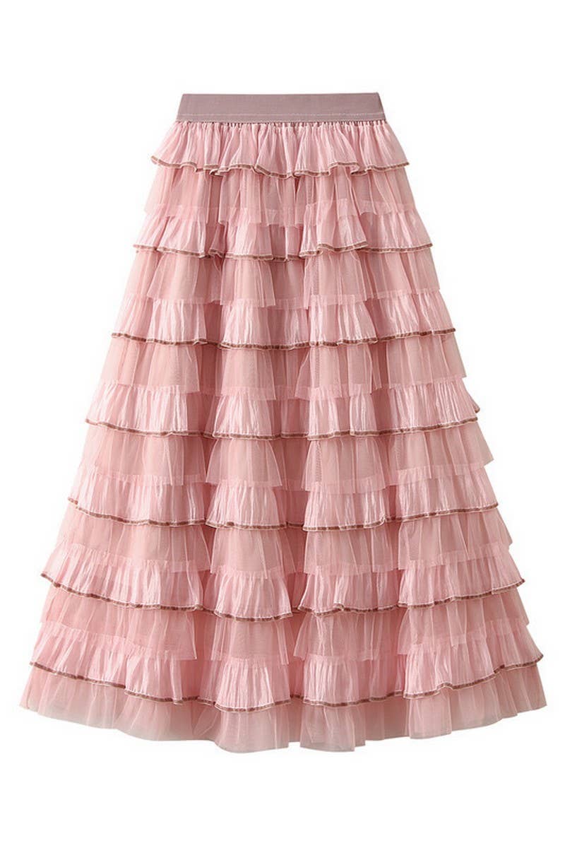 CWBLS0526_LAYERED ORGANZA TIERED MAXI CAKE SKIRT