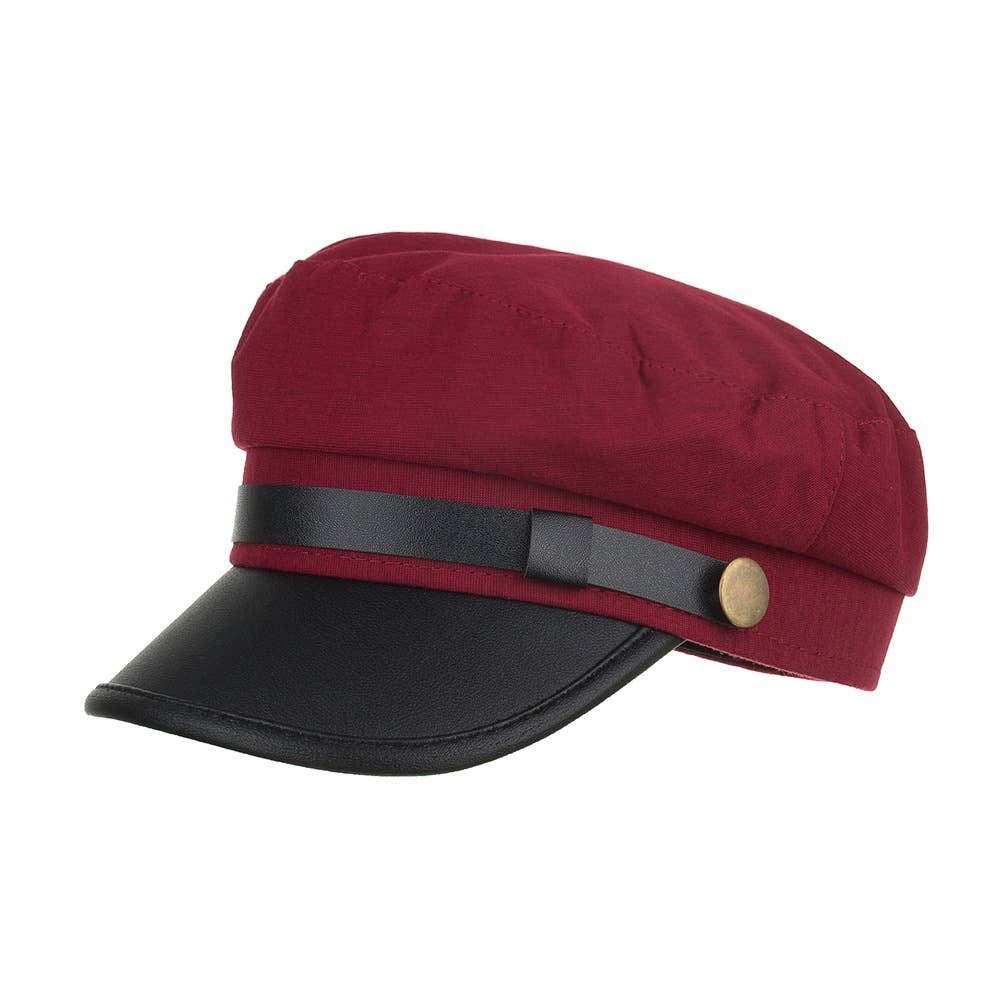 ROUND BELT BUCKLE PREMIUM SOLID COLOR BERET