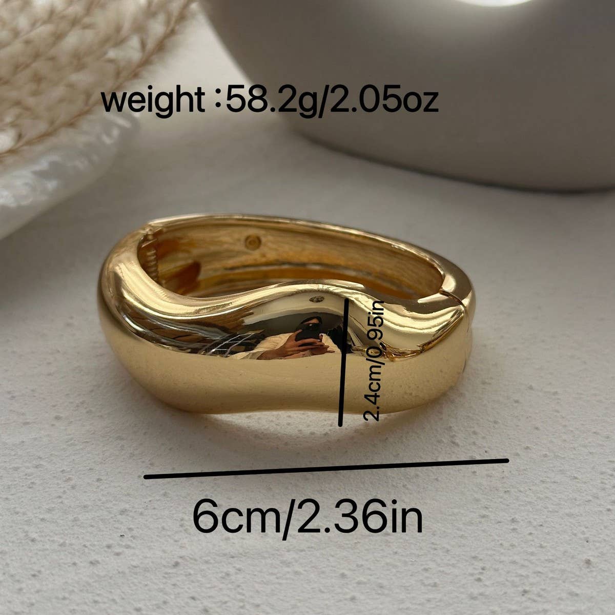 FASHIONABLE HIGH-GRADE ALLOY OPEN BRACELET