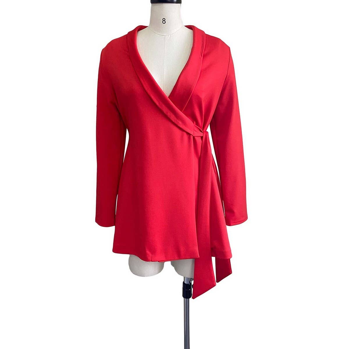 SLIM FIT TIE-STRAP SUIT SKIRT PLUS SIZE DRESS_CWDSD6168