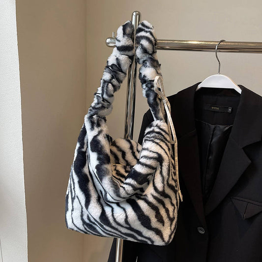 Fluffy Leopard Shoulder Bag Women Crossbody_CUAB00586