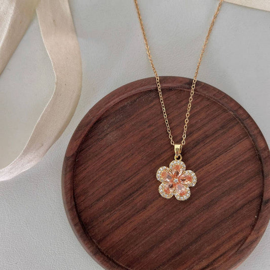 NEW CRYSTAL CHERRY BLOSSOM NECKLACE