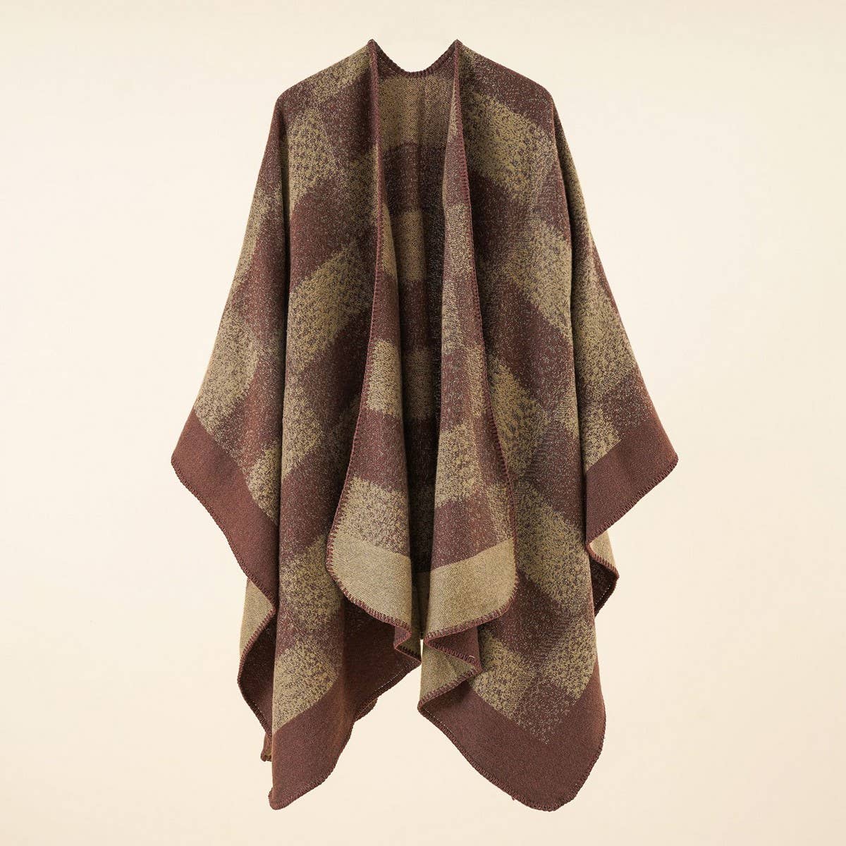 NEW FASHION SPLIT PLAID TRAVEL SHAWL FOR WOMEN