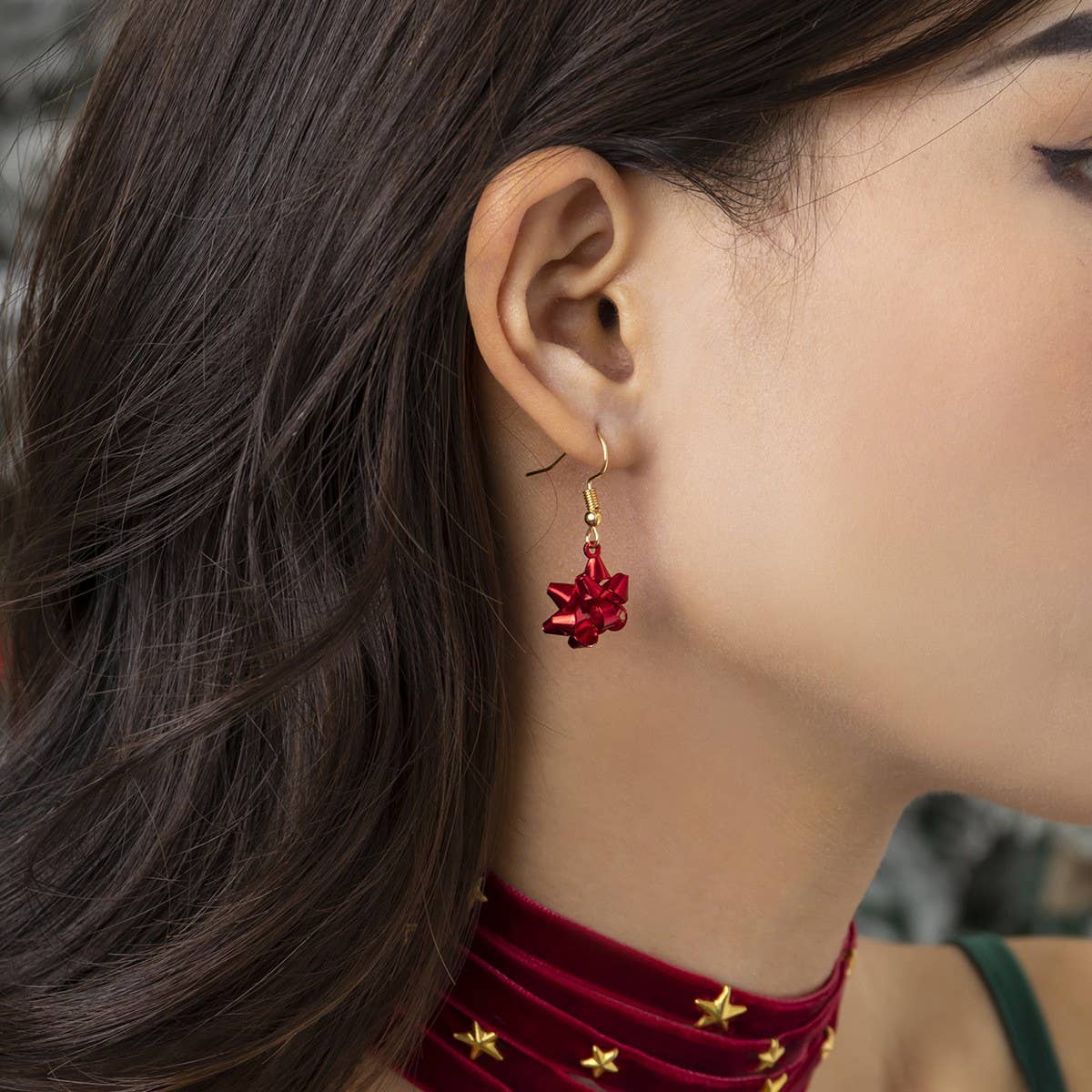 VERSATILE DEER BOW SIMPLE EARRINGS