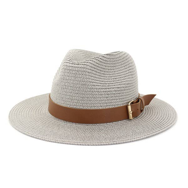 BEACH SUMMER CASUAL STRAW PANAMA HAT_CWAH059-B20223