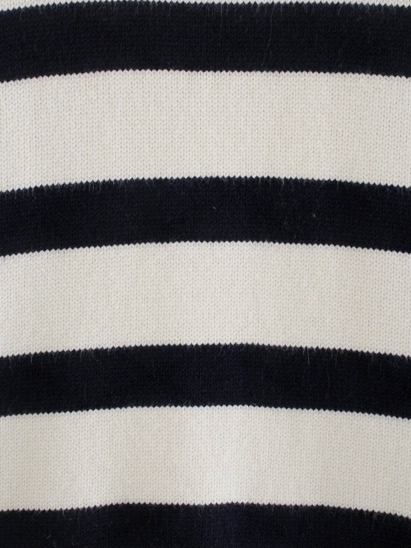 Striped long-sleeved round-neck knitted sweater