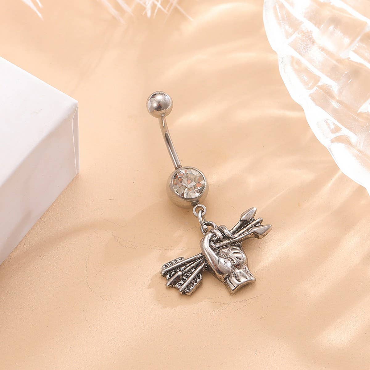 Unique Fist Arrow Belly Ring Body Piercing