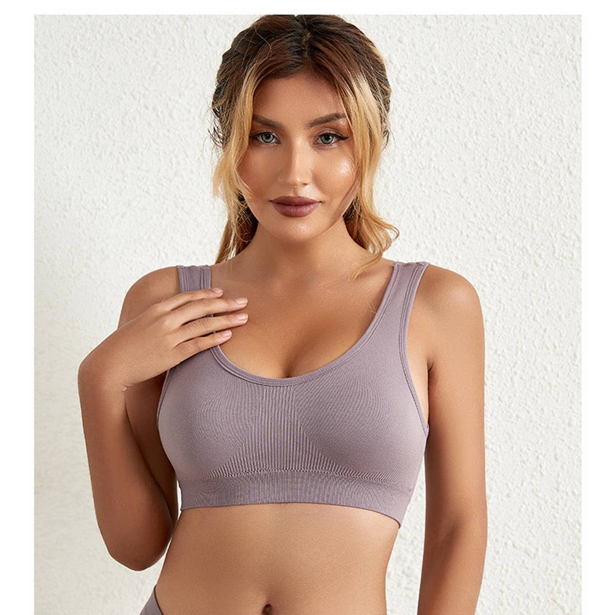 PLUS SIZE ANTI-EXPOSURE YOGA SPORTS BRA_CWMU0310