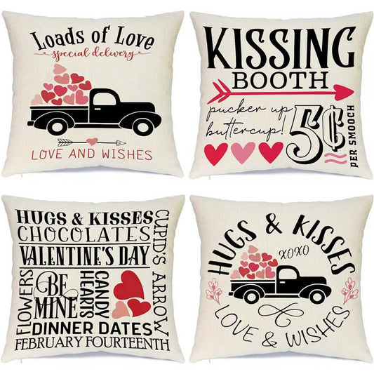 SIMPLE VALENTINE'S DAY LETTER PRINT PILLOWCASE_CWMM0778