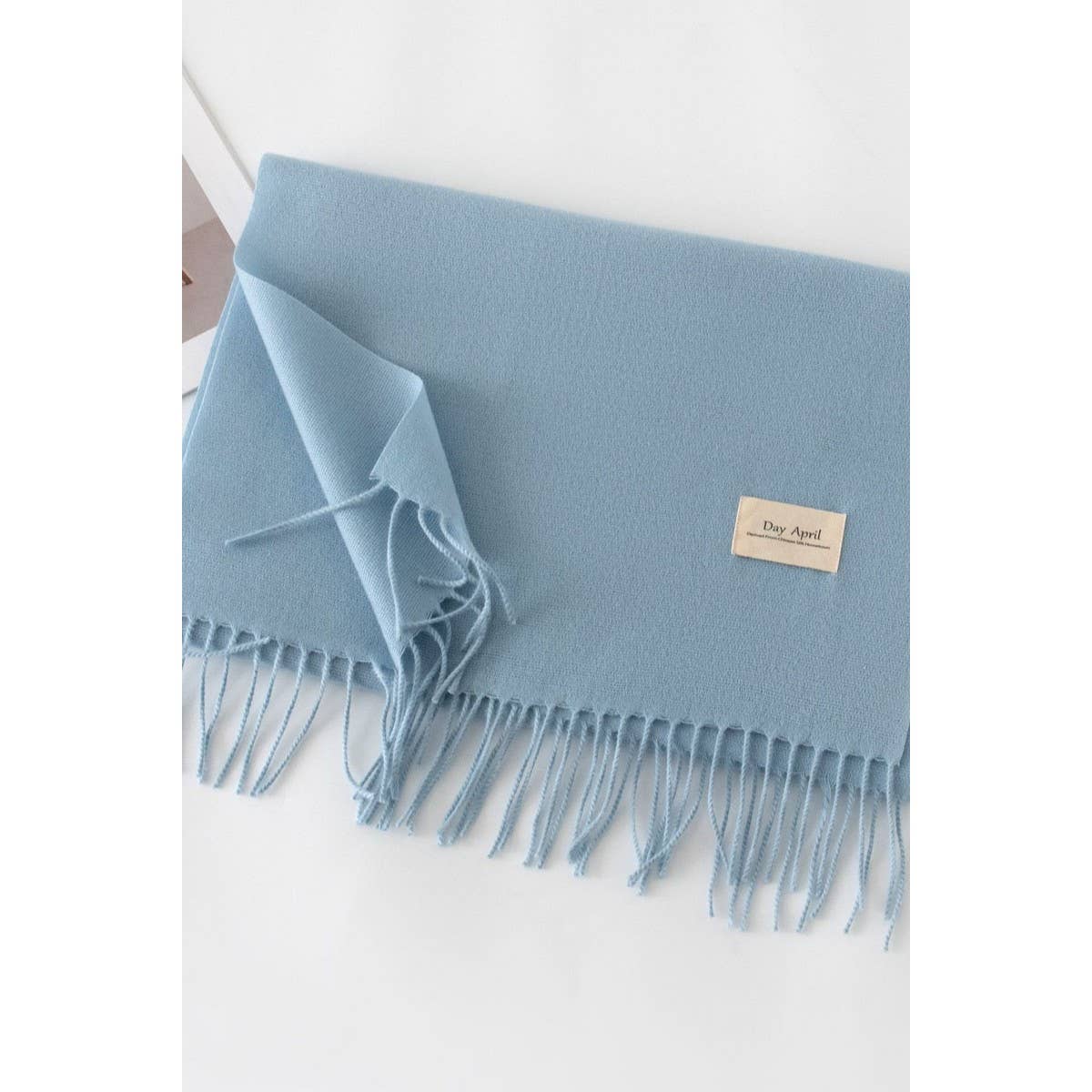 CWASC1482_SOLID COLOR MEDIUM-LENGTH WARM SCARF SHAWL NECK