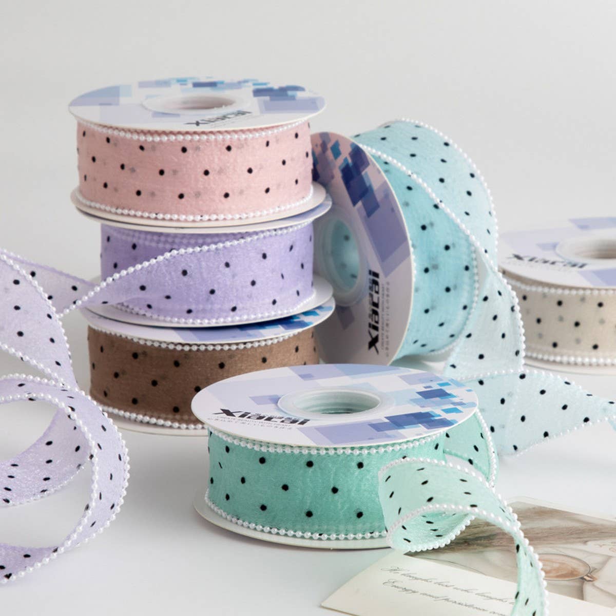 PEARL EDGE SMALL POLKA DOT RIBBON DIY RIBBON_CWMM5768