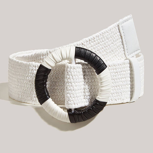 BOHEMIAN HANDWOVEN BLACK AND WHITE BELT_CWABE0443