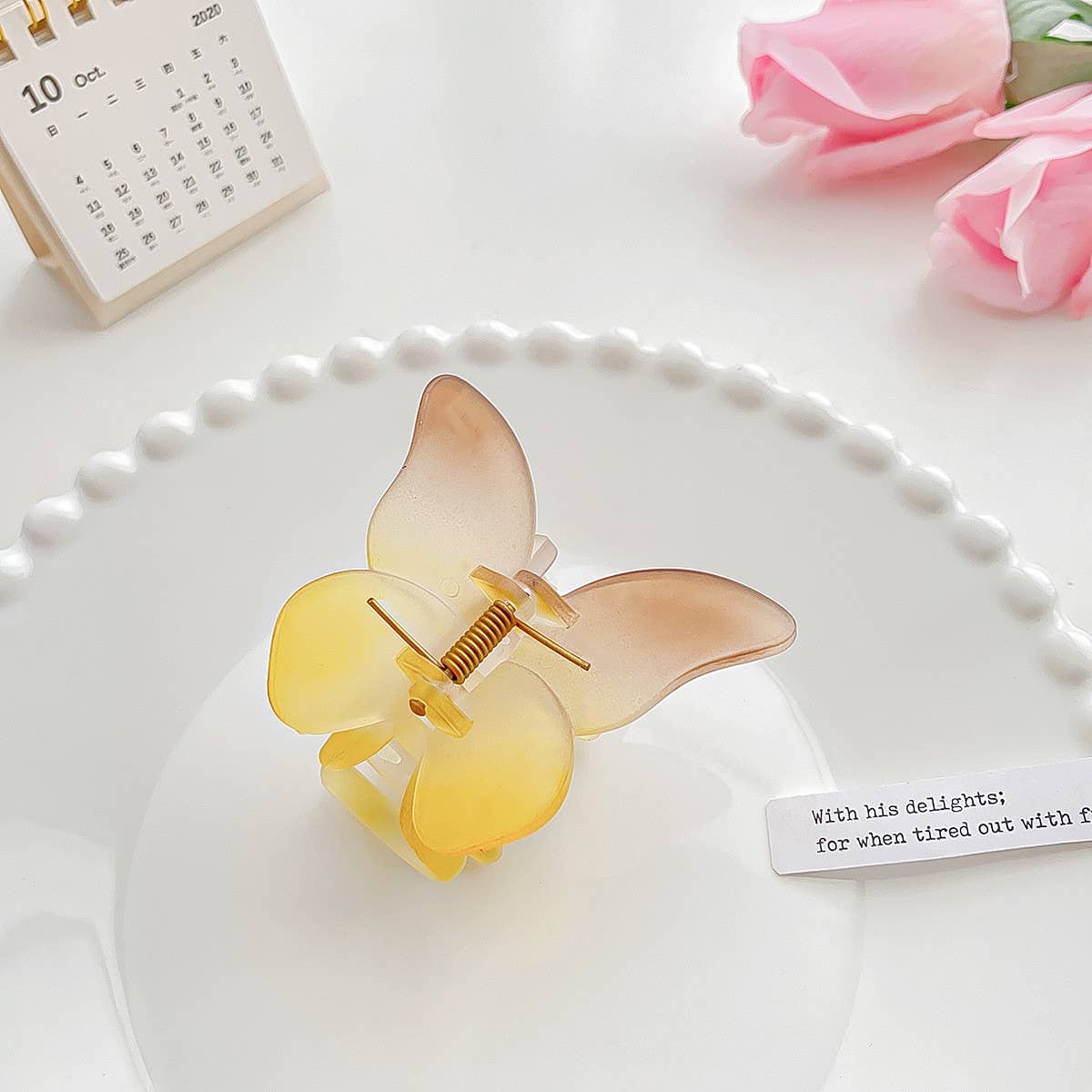 SIMPLE GRADIENT COLOR BUTTERFLY CLIP HAIRPIN_CWAHA1008