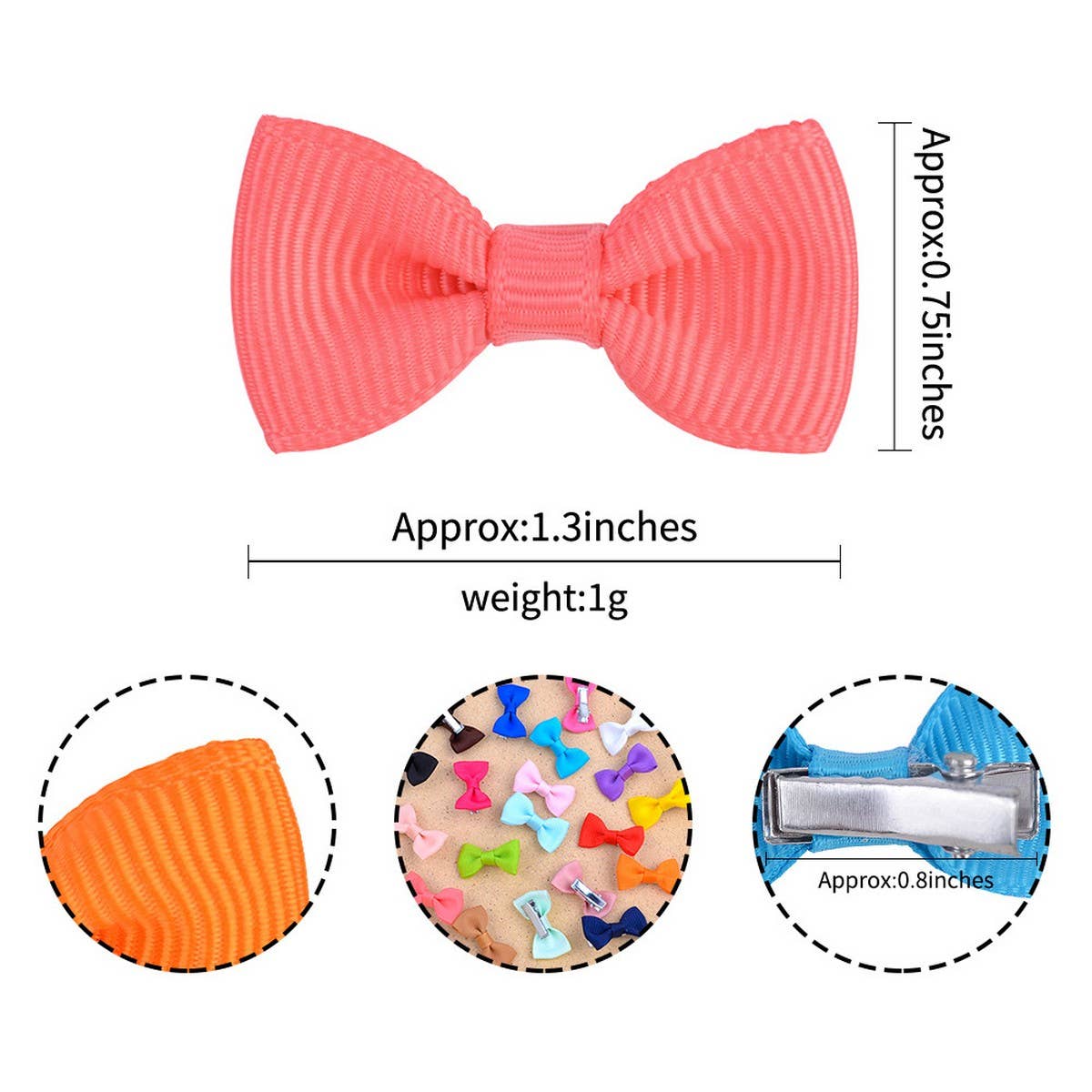 Kids Bow Hair Clips with Neck Bow Design