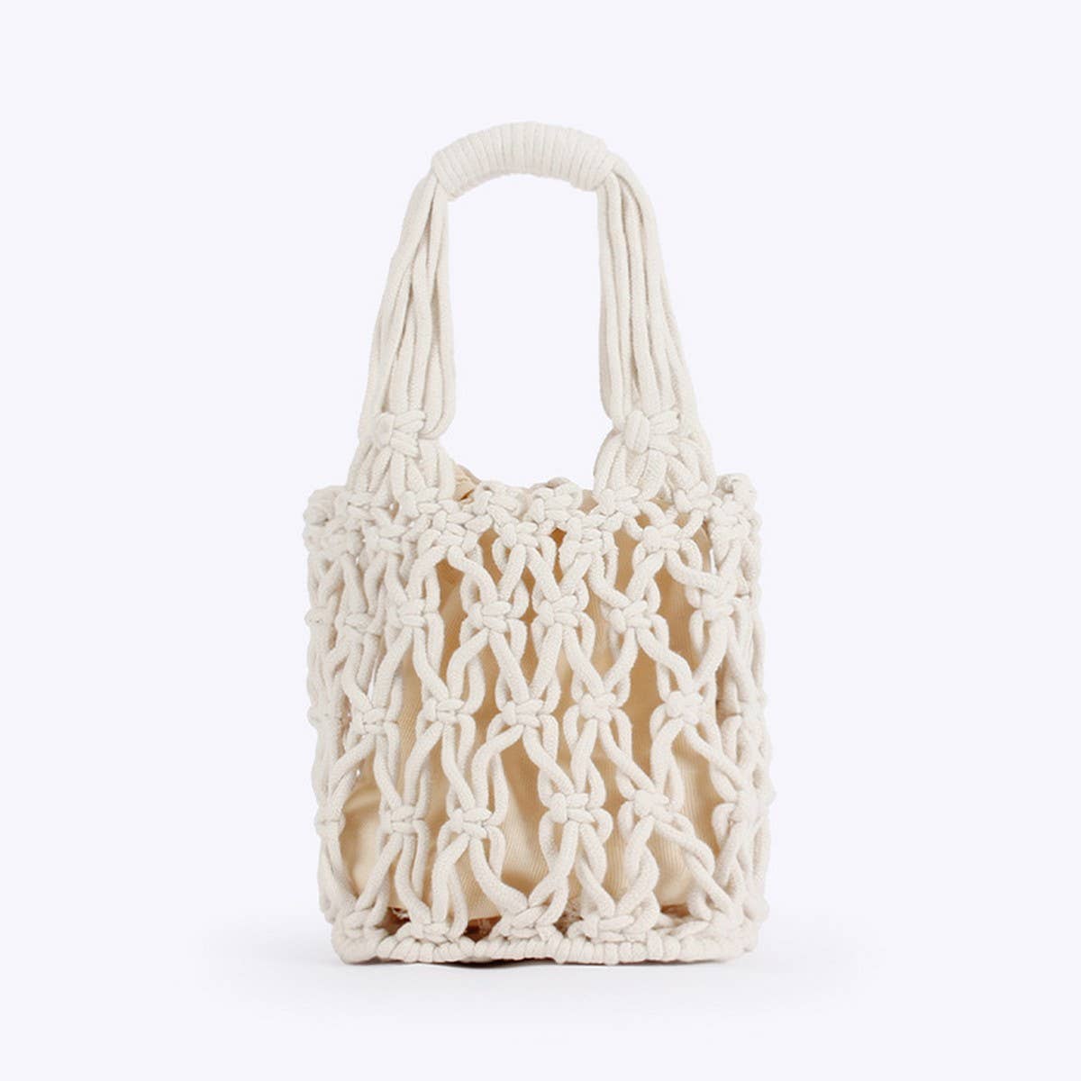 FASHION HOLLOW THICK COTTON ROPE HAND-WOVEN BAG_CWAB4687