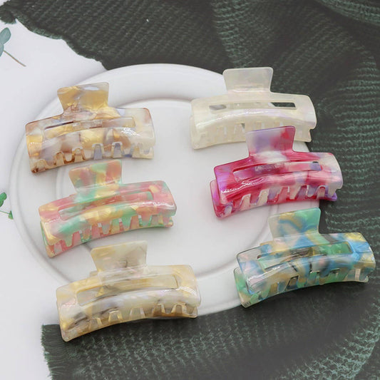 COLORFUL MERMAID HOLLOW SQUARE HAIRPIN