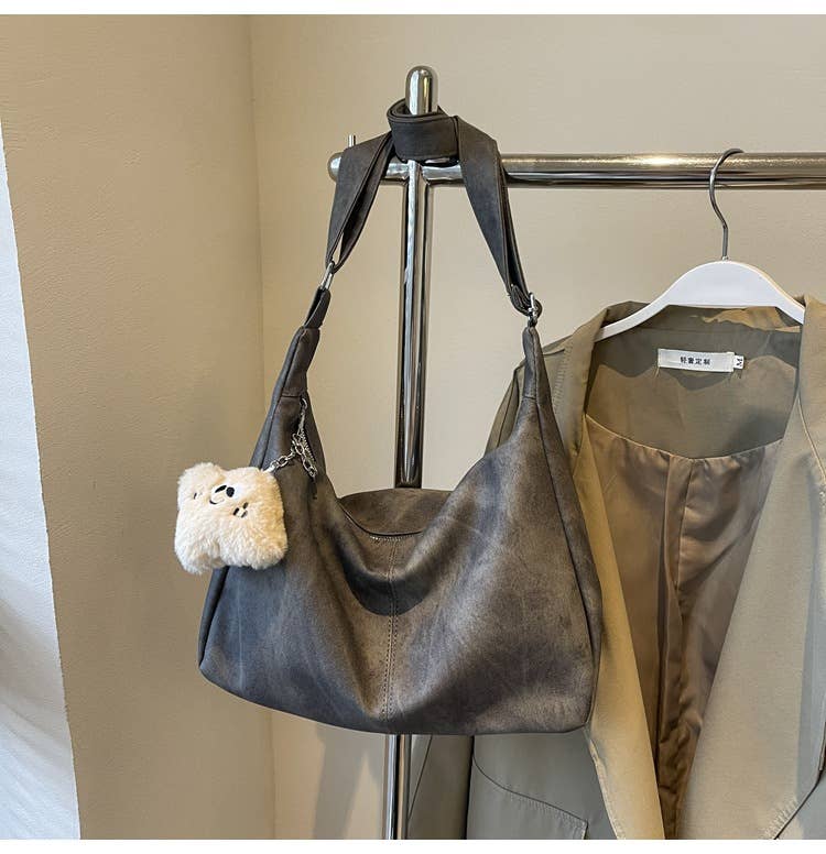 Fashionable large-capacity retro tote bag