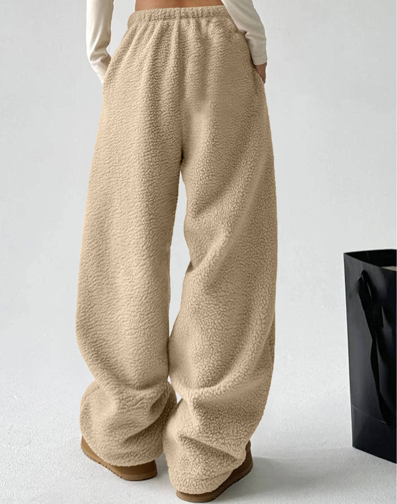 Simple,comfortable casual solid-color long pants