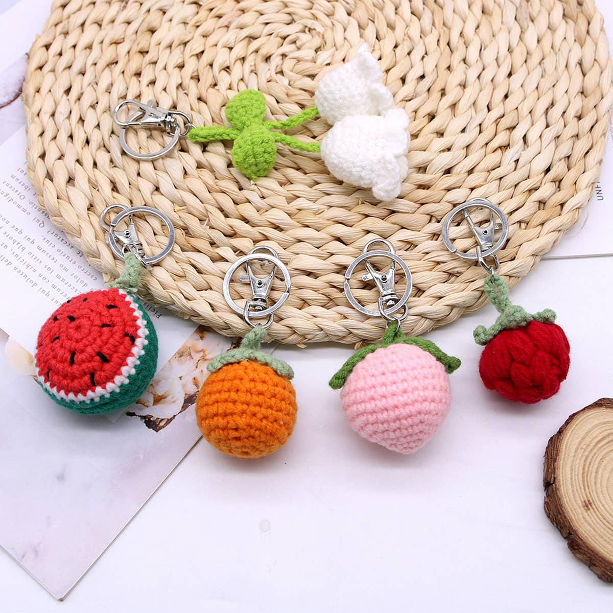 FRUIT HANDMADE TASSEL BRAIDED KEY