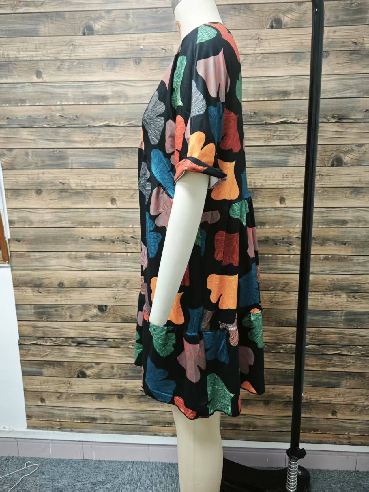 Stylish and elegant printed cotton silk dress