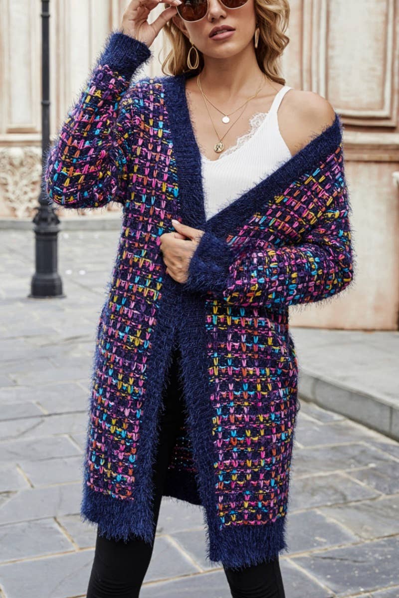 CWOSWL1045_Long Sleeve Open Front Long Cardigan Sweater