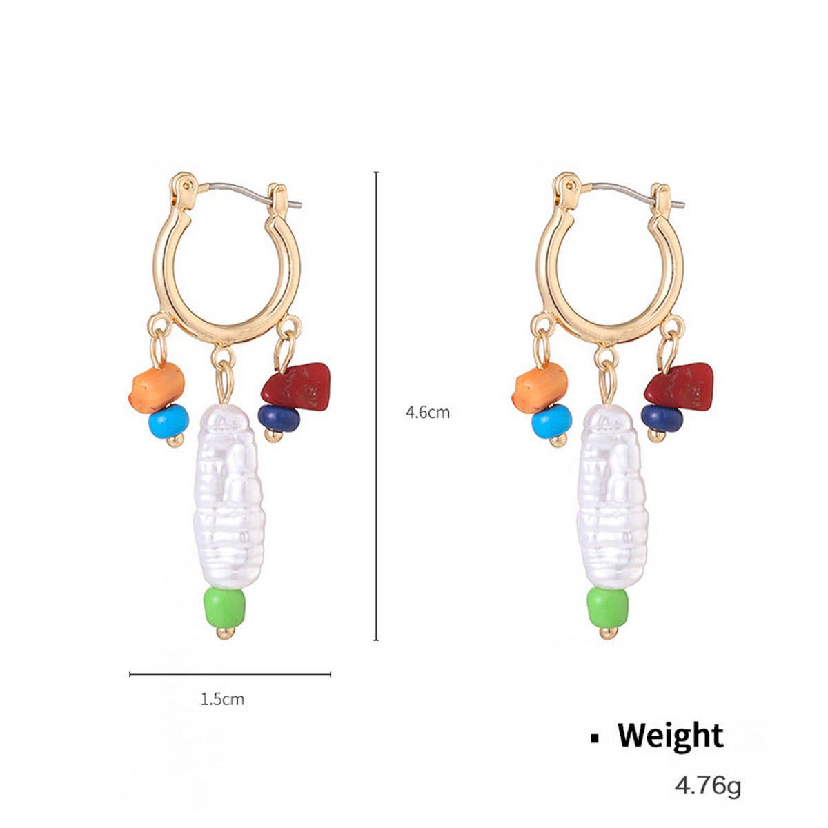 FASHION NATURAL STONE SHELL EARRINGS FOR WOMEN_CWAJE2955