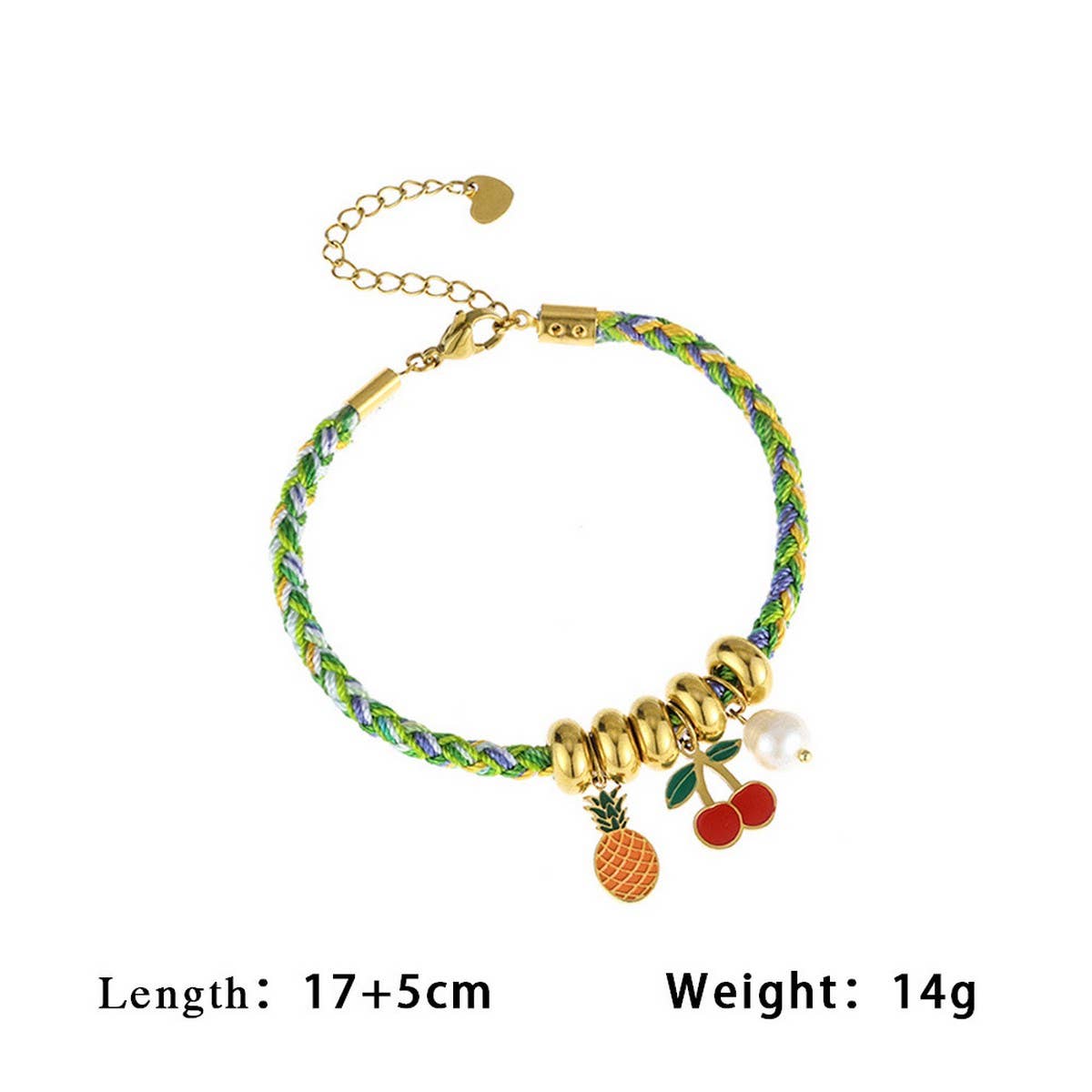 Colorful Fruit Bead Rope Necklace & Bracelet