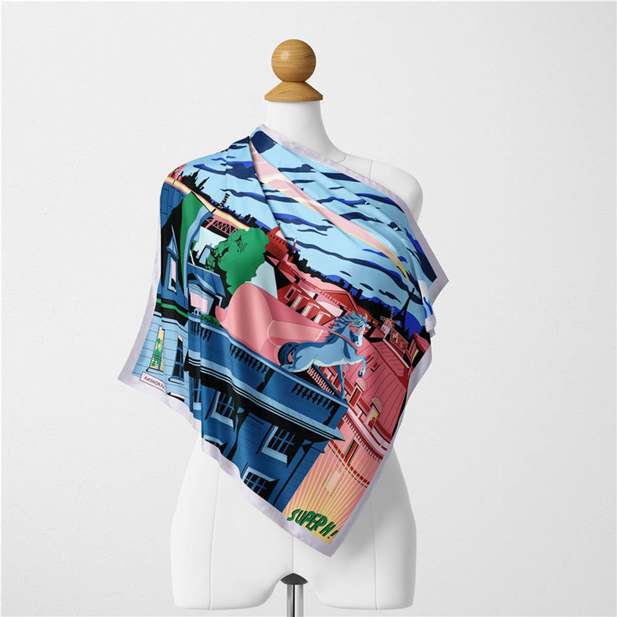 Trendy Scarf - Floral Print Multi-Function Neck