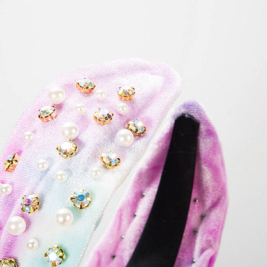 TIE-DYED CANDY-COLORED WIDE-BRIMMED HEADBAND