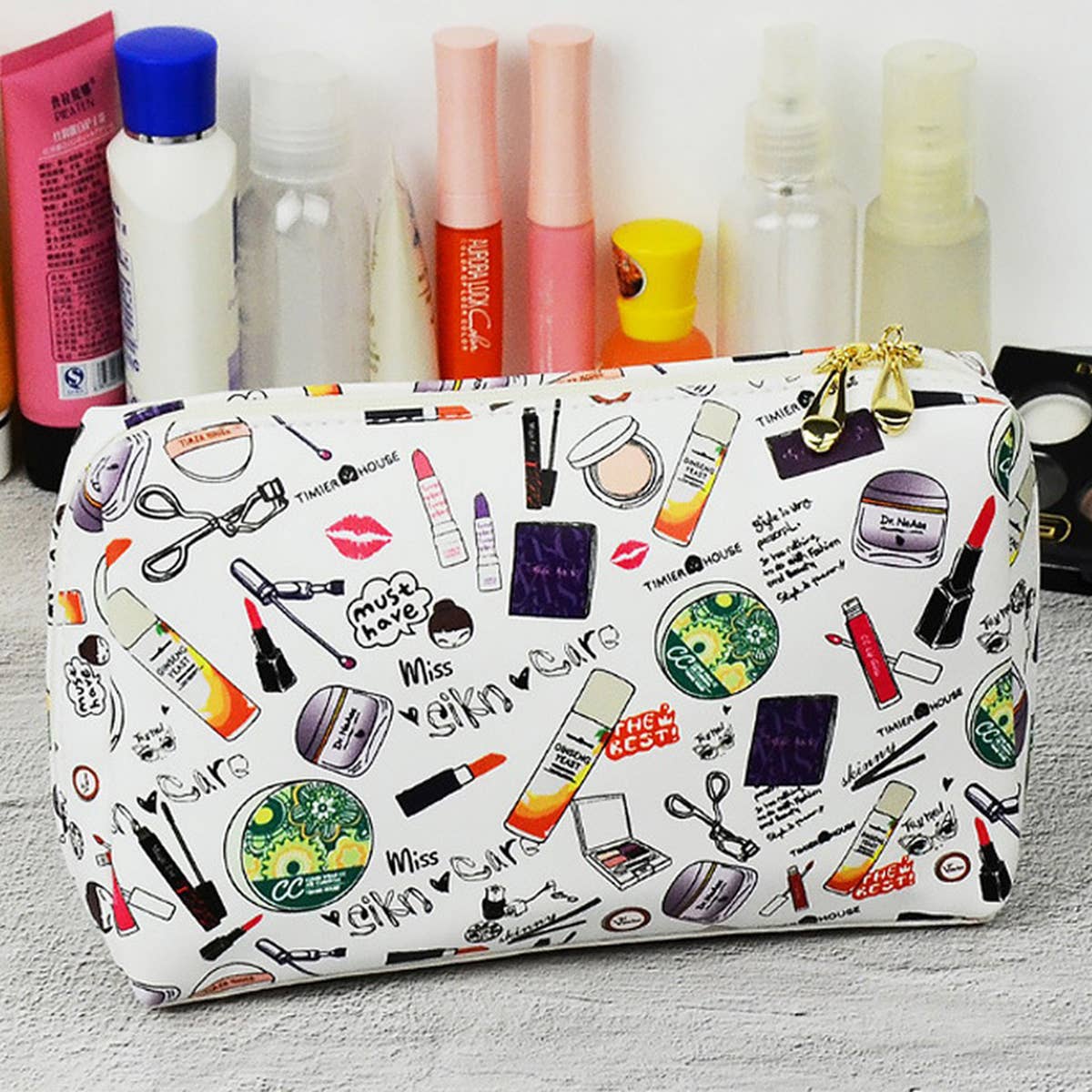 CONVENIENT FASHION PRINTING MAKEUP STORAGE BAG_CWAB1095