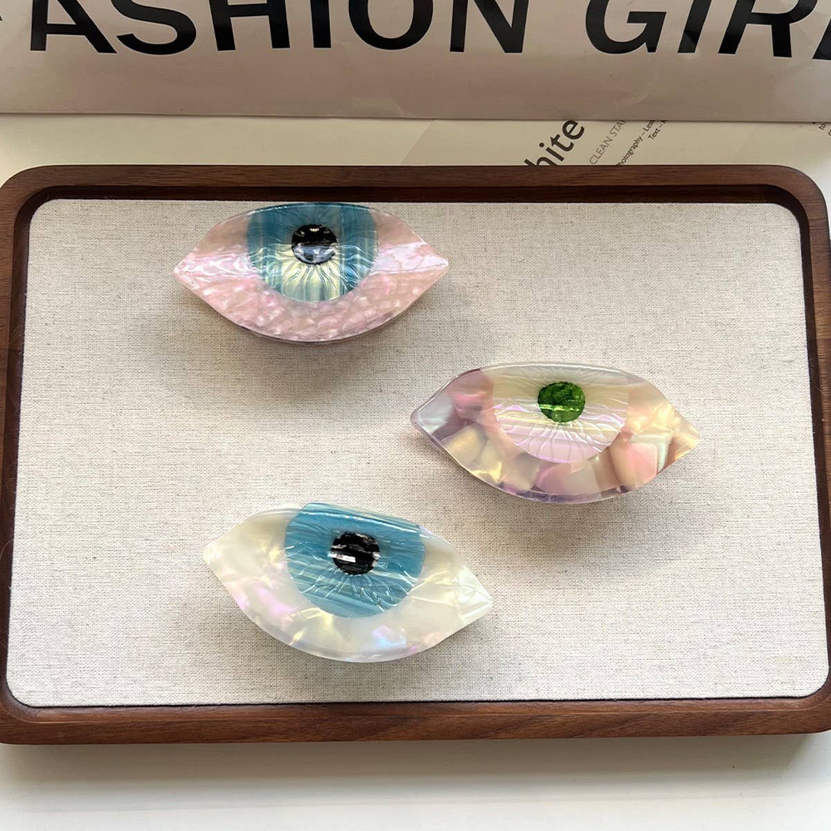 Vintage Eye Acetate Hair Claw Simple Chic Clip£ßCWAHA6027