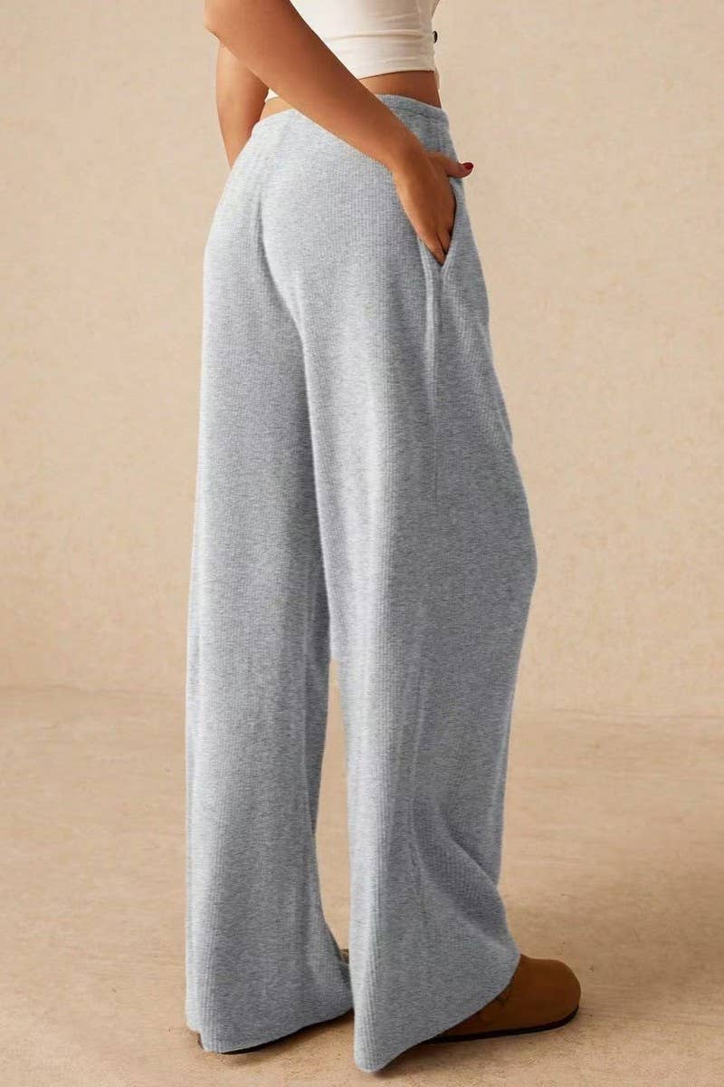 CWBLP01032_SOLID COLOR LOOSE HIGH WAIST WIDE LEG PANTS