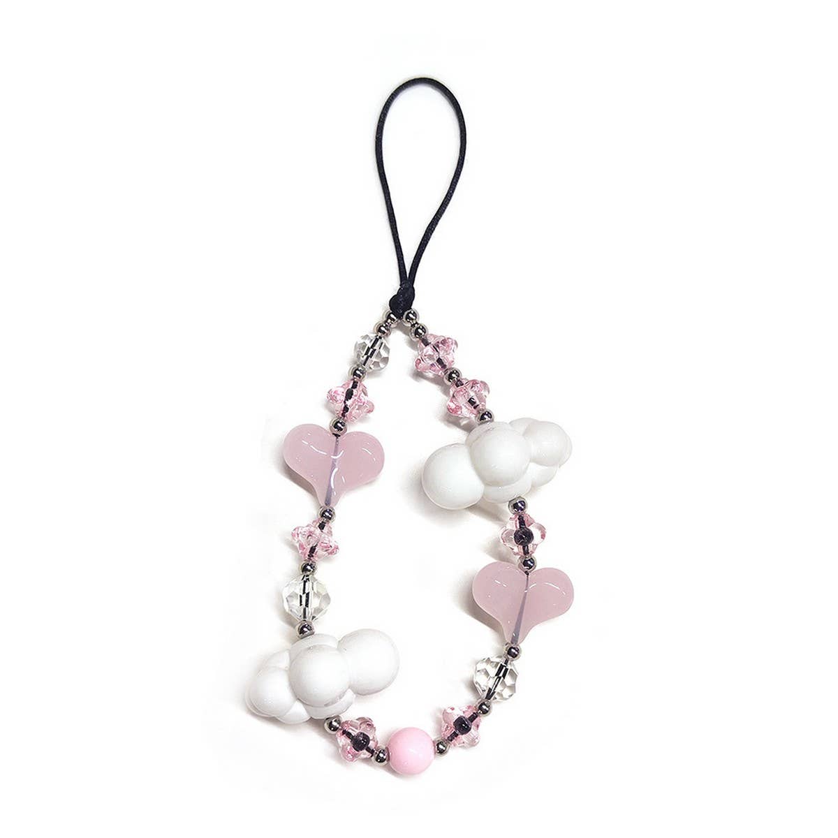 CWMM8722_RETRO RAINBOW SHORT HEART GIRLS PHONE CHAIN