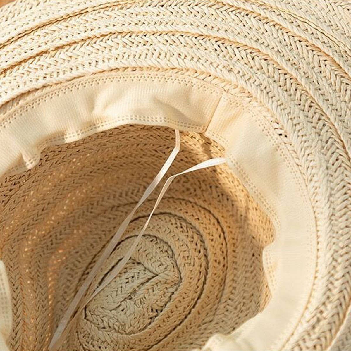 Summer leisure sunshade boutique straw hat_CWAH3414