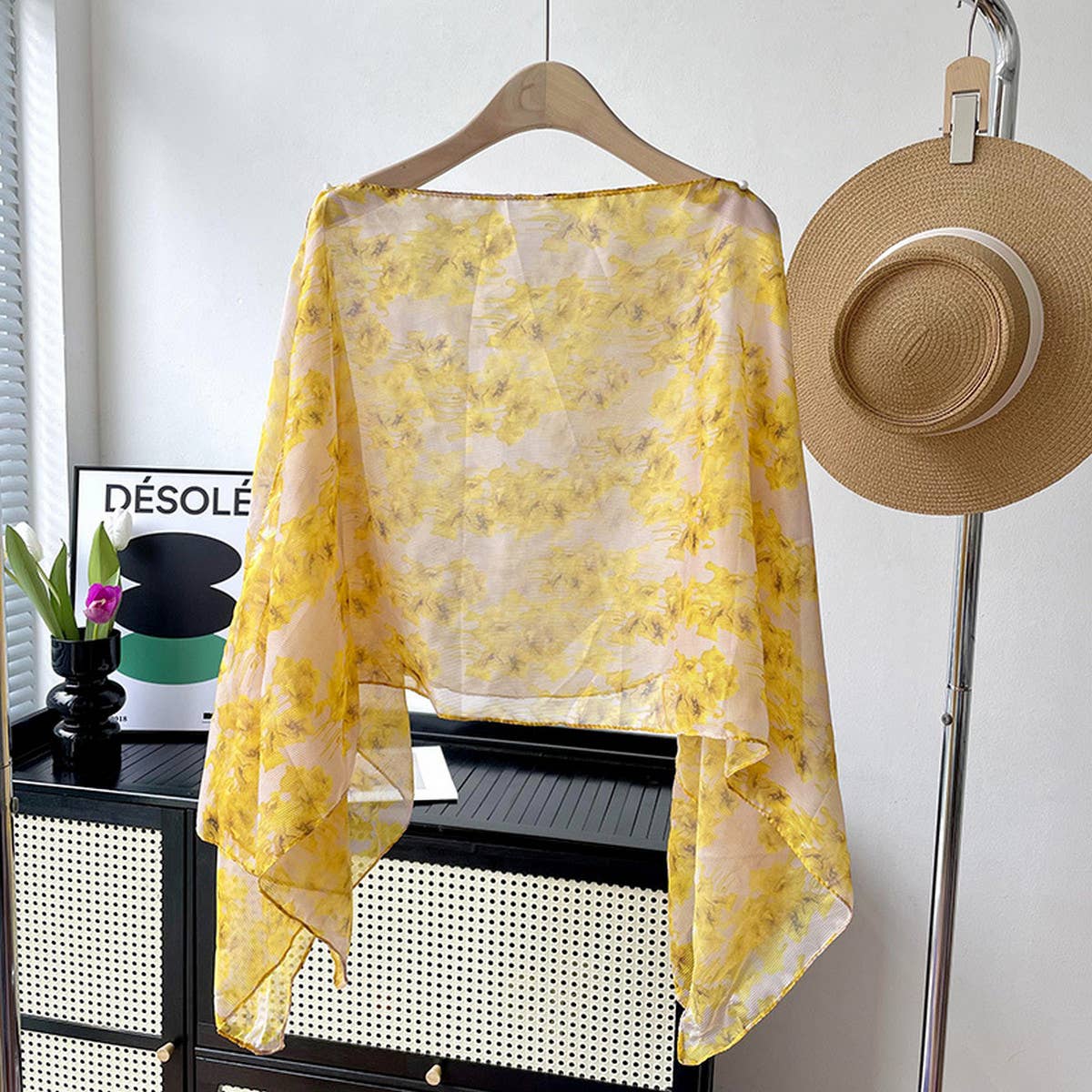 SUN PROTECTION ROUND NECK LOOSE SLIMMING SHAWL