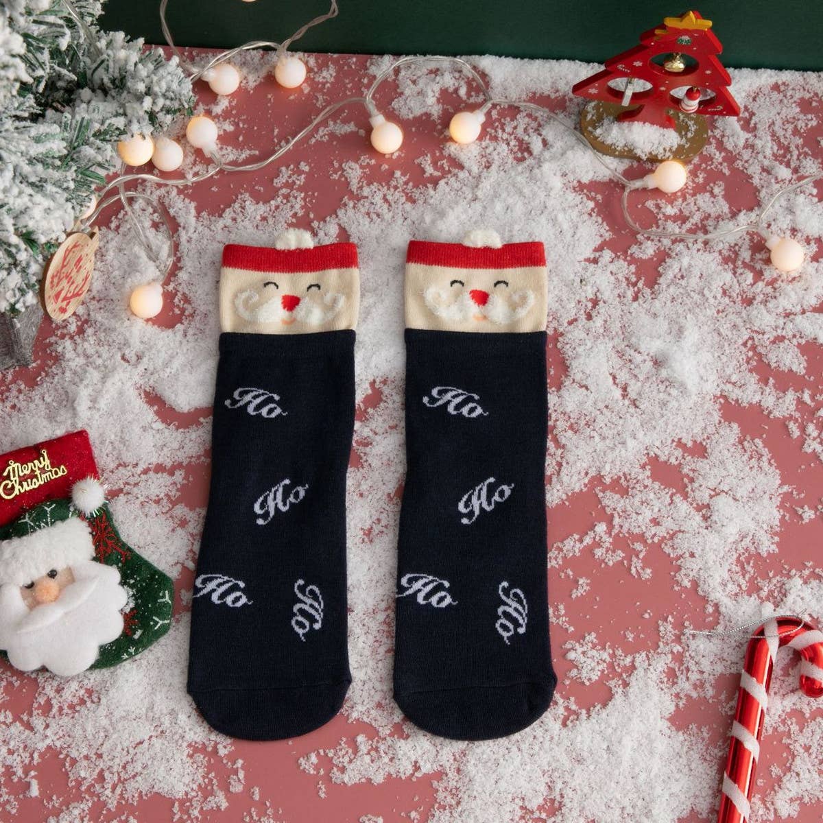 CHRISTMAS SOCKS ELK OLD MAN SOCKS