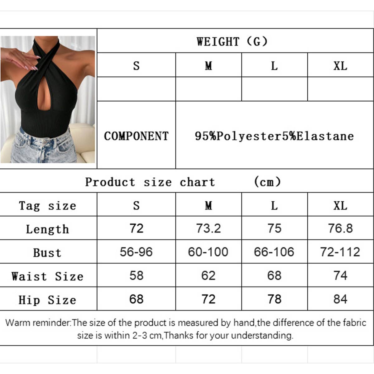 Sexy backless cross halter solid color jumpsuit