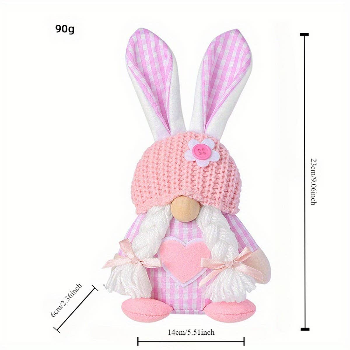 EASTER EGG HOLDING PLUSH DOLL RABBIT ORNAMENTS