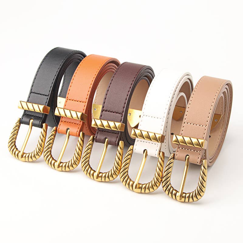 Versatile needle buckle belt with threaded belt