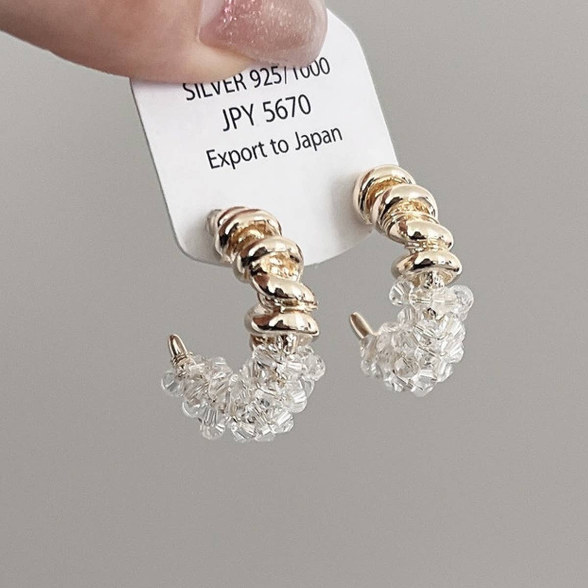 UNIQUE CRYSTAL WRAPPED EARRINGS