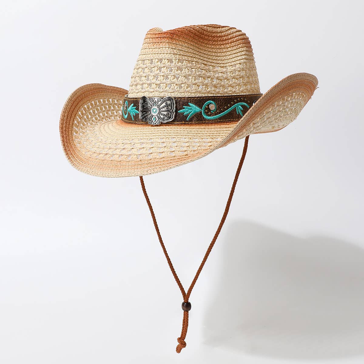 Hollow Out Jazz Straw Hat Western Cowboy Style_CWAH3657