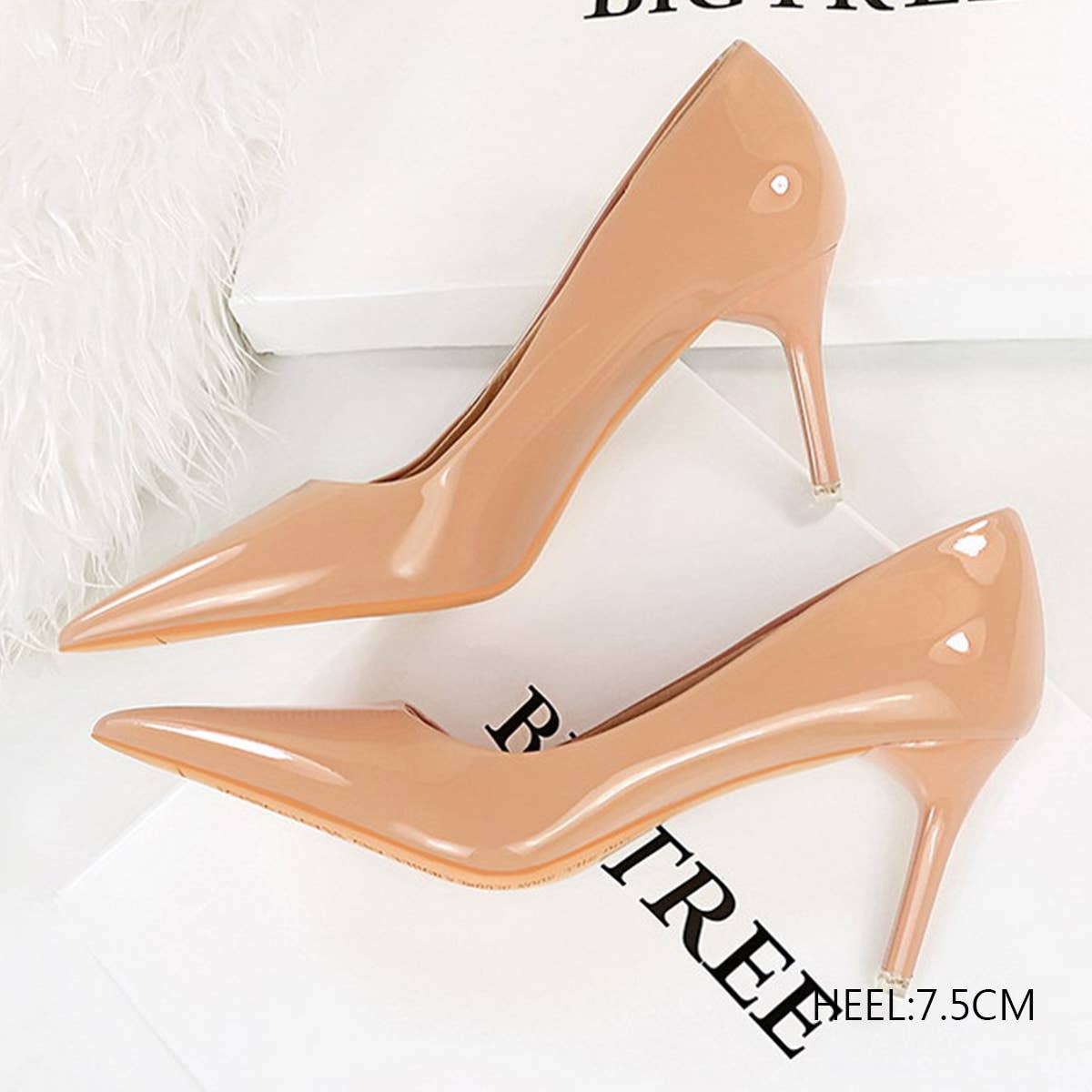 FASHIONABLE SHALLOW POINTED TOE HIGH HEELS