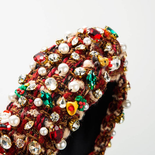 CHRISTMAS HEADBAND SMALL FRAGRANCE PEARL BELL