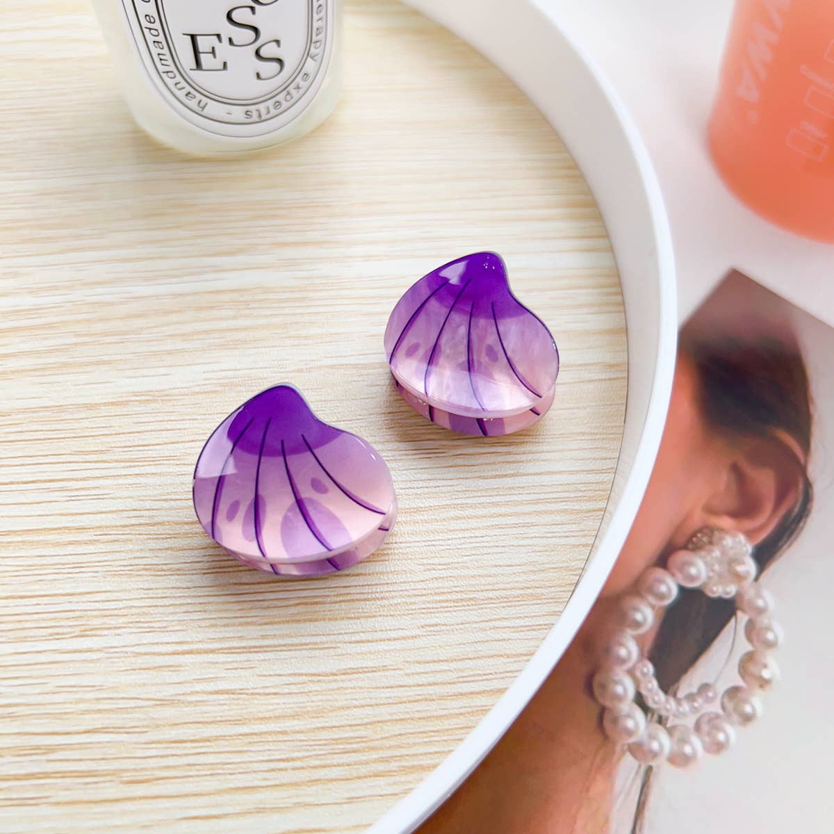 Q-version acrylic animal children's hair clips