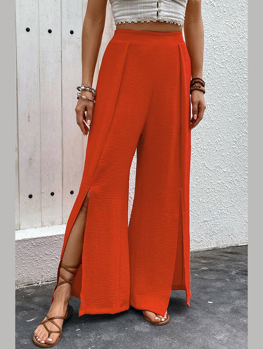 COMMUTER CASUAL HIGH-WAISTED WIDE-LEG PANTS_CWBLP0752