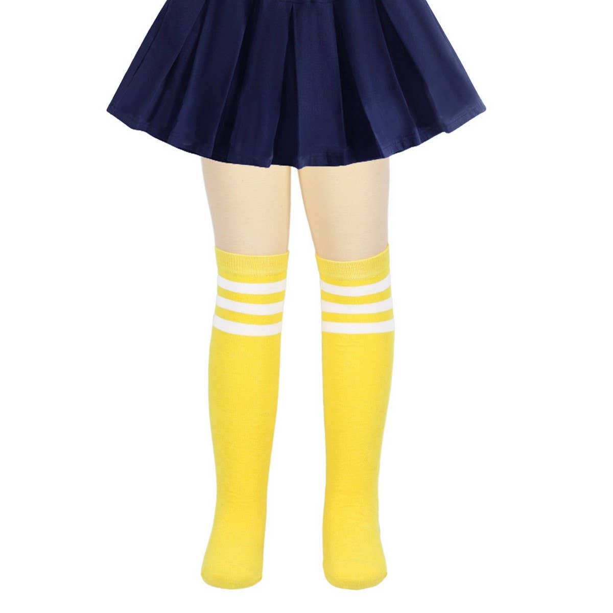 CWMM10085_KIDS STRIPED KNEE-HIGH SOCKS COSPLAY